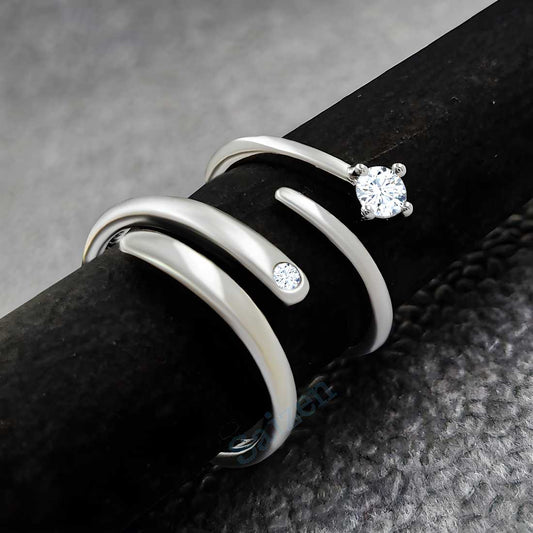 Latest Silver Plated Couple Rings